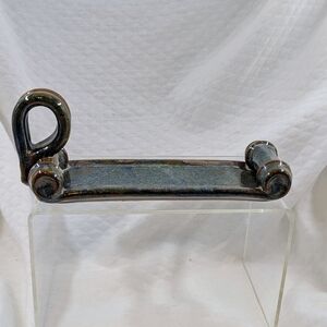 Bay Studio Ceramic Butter Dish with Handle - Green and Brown